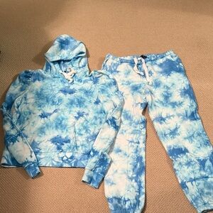 Generation Love Blue Tie-Dye Hoodie and Joggers Set